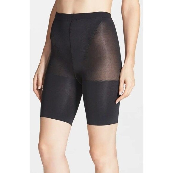 SPANX Super Power Panties In Power Line Mid-Thigh Shaper Black Size B Slimming - Picture 5 of 6